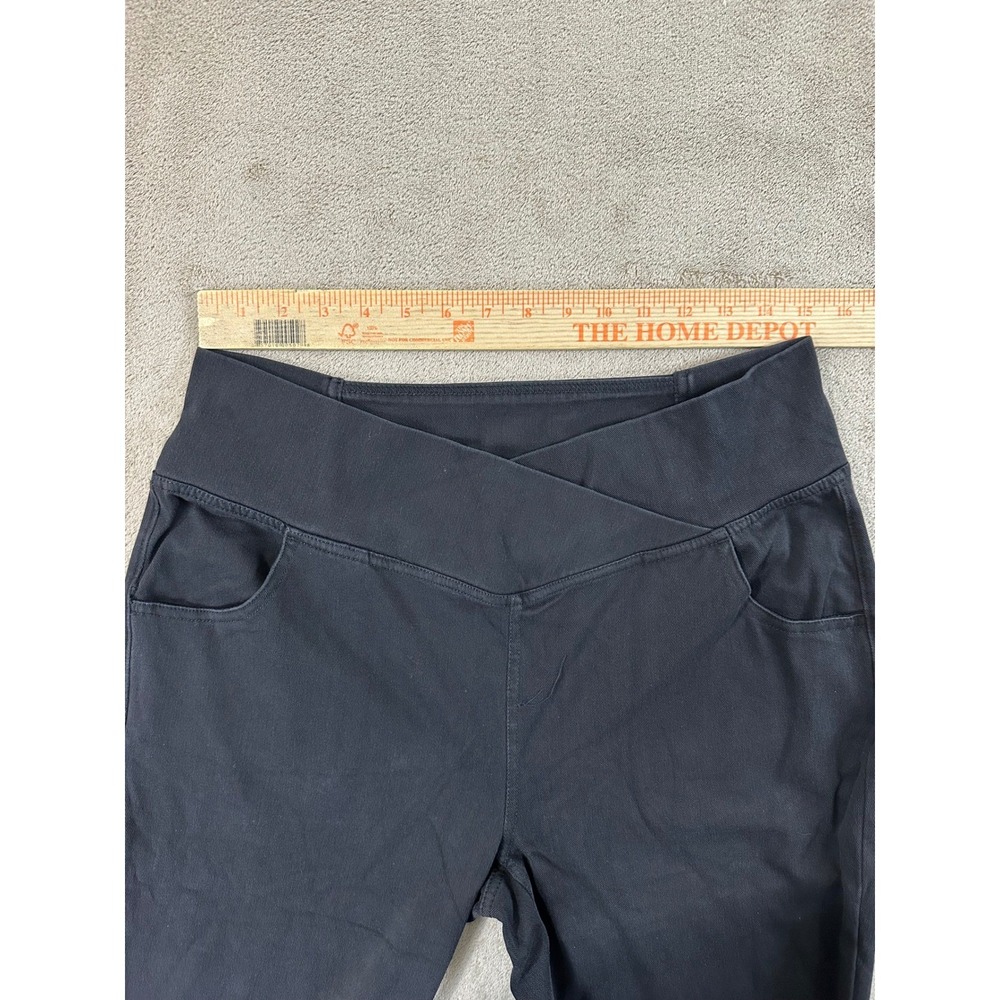 Halara Flex Denim Crossover Flare Pants Women's XLT Tall Black Athleisure NEW - Picture 10 of 13